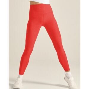Beyond Yoga Spacedye Caught In Leggings Midi High Waisted Red Heather Size XL